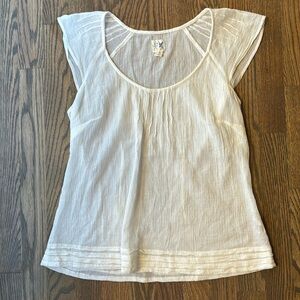 Anthropologie Edme & Esyllte sheer ivory top